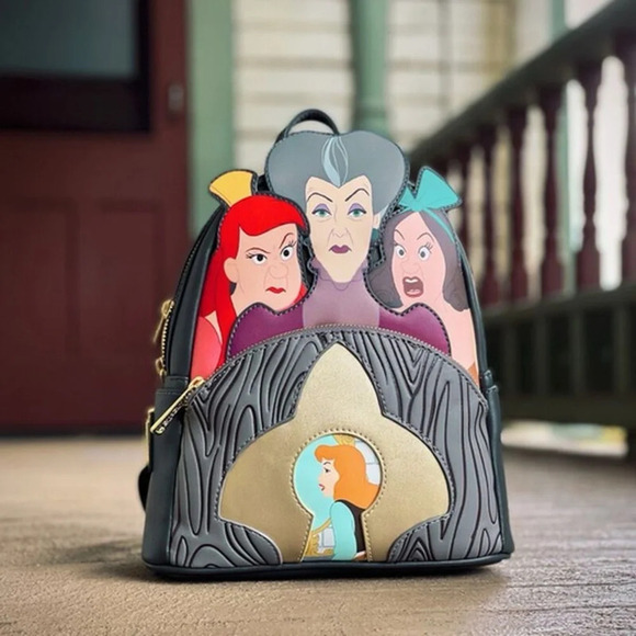 Disney Loungefly Cinderella Evil Stepmother& Stepsisters Villains Mini Backpack - Picture 2 of 16